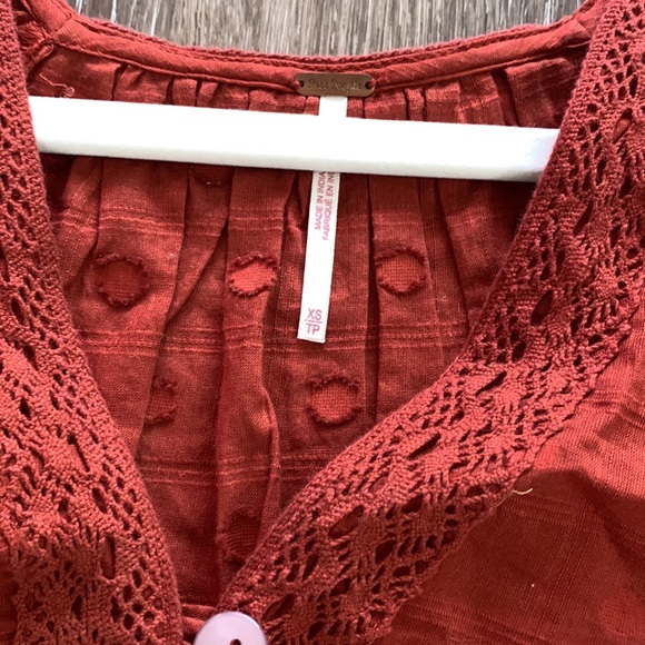 free people blouse terracotta size XS - Picture 2 of 3